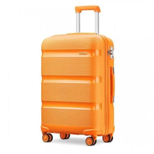 Valise Cabine 76x49x30cm Valise Rigide Enregistrement en Polypropylène Légere à 4 roulettes avec Serrure TSA Intégré, Orange