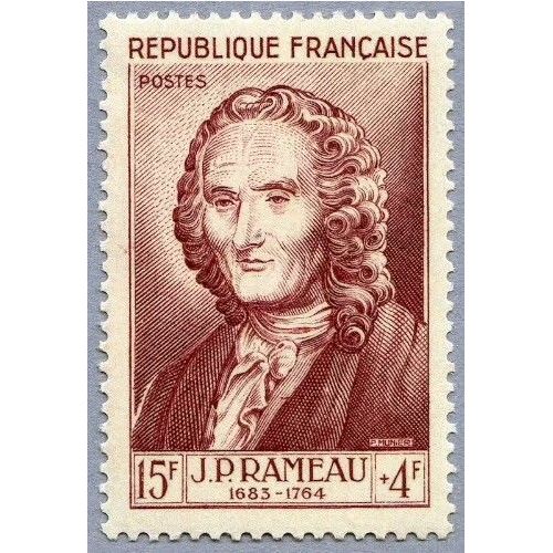 France 1953, Très Beau Timbre Neuf** Luxe Yvert 947, Série Célébrités, Jean Philippe Rameau, Compositeur Français, Cote 13 Euros.