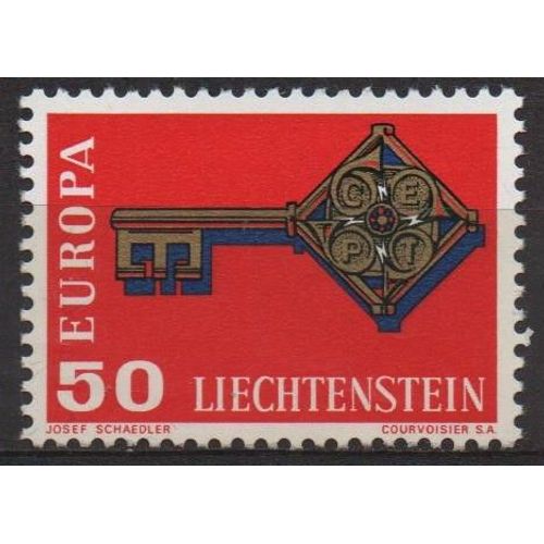 Liechtenstein Timbres Europa 1968-1969