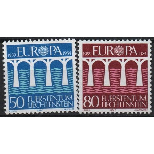 Liechtenstein Timbres Europa 1984-1985