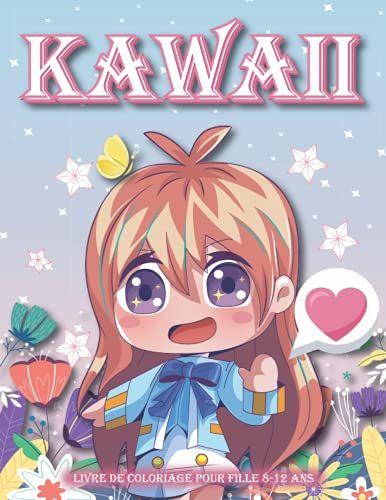 Kawaii livre de coloriage pour filles 8-12 ans: Livre de coloriage pour les  filles avec des dessins super mignons de Kawaii du monde fantaisiste des   des scènes de manga-livre coloriage chibi