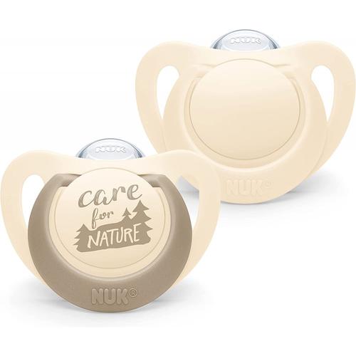 Lot De 2 Sucettes For Nature 6-18 M Beige - Nuk