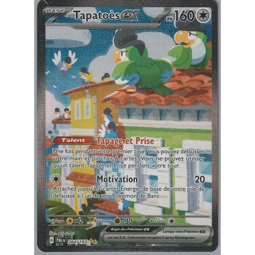 Carte Pokémon - Tapatoès Ex - 264/193 - Secrète-Rare - Alternative - Ev2 Evolutions À Paldea