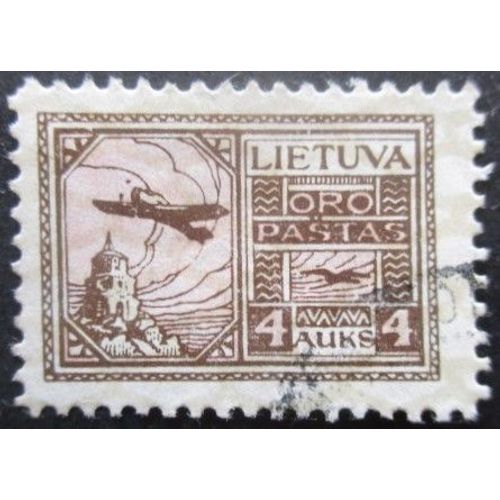 Lituanie Poste Aérienne N°16 Oblitéré