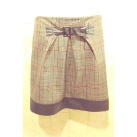 Jupe Tailleur Marron Style Écossaise, Cop Copine, T. 36