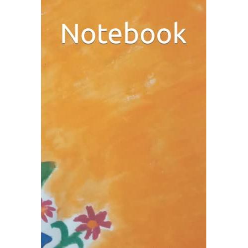 Notebook: Cute Orange Floral Notebook Blanked Lined Journal