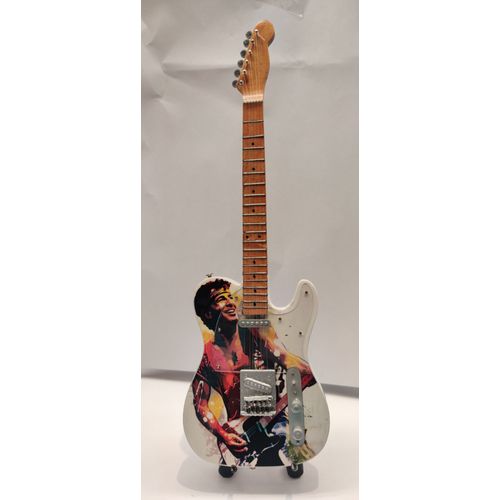 Decoration Guitare Miniature 22 Cm Avec Son Chevalet Tribute Bruce Springsteen The Boss