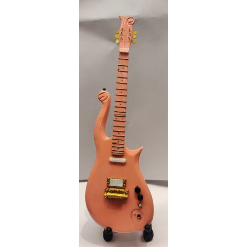 Decoration Guitare Miniature 22 Cm Avec Son Chevalet Tribute Prince Ref 2