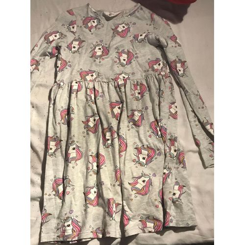 Robe Licorne Grise Pour Fille De 8 À 10 Ans