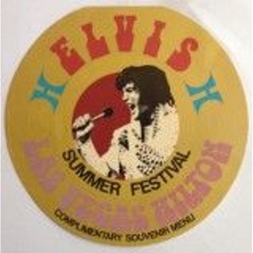 Elvis Presley Summer Festival Las Vegas Hilton Souvenir Complimentary Menu Saison Du 06 Août Au 03 Septembre 1973 Original Neuf & En Condition Optimum Sous Pochette Plastique Scellée Extrêmement Rare