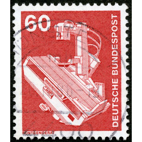 Timbre Oblitéré Deutsche Bundespost, 60, Rontgengerat