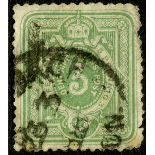 Timbre Oblitéré Deutsches Reich Post 3 Pfennig