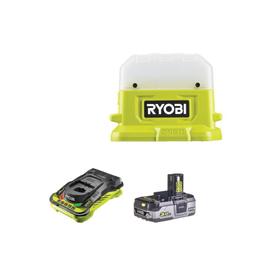 Pack ryobi projecteur led 18v oneplus 1800 lumens rlfd18-0 - 1 batterie  2.5ah - 1 chargeur rapide rc18120-125 RYOBI Pas Cher 