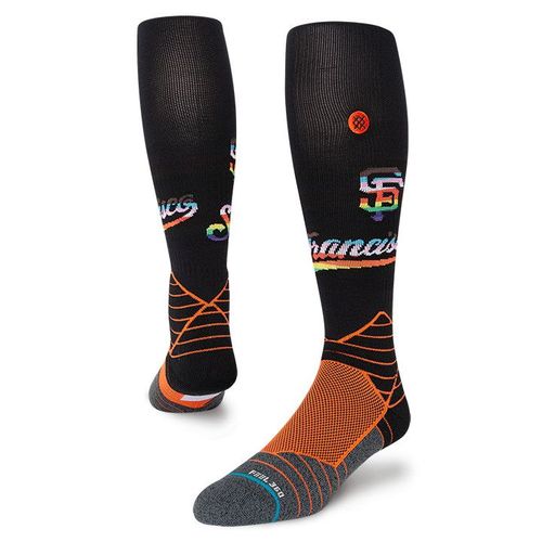 Chaussettes Mi-Mollet Stance Giants De San Francisco Pride Diamond Pro Pour Hommes, Noir/Orange