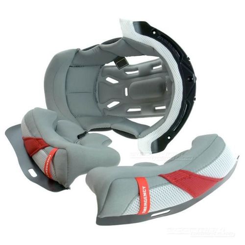Ensemble De Mousses Pour Casque De Moto Scorpion Vx-22 Kw Standard - Gris/Blanc - S