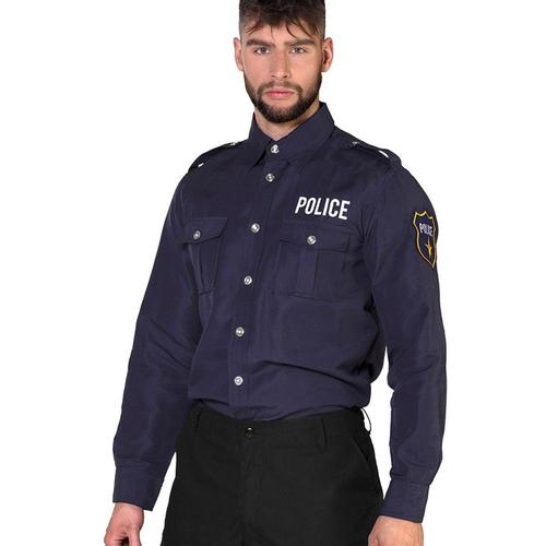 Chemise Bleue Uniforme Police Homme