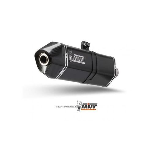 Silencieux Mivv Speed Edge Inox Brossé Noir/Casquette Carbone Bmw R1200 Ninet