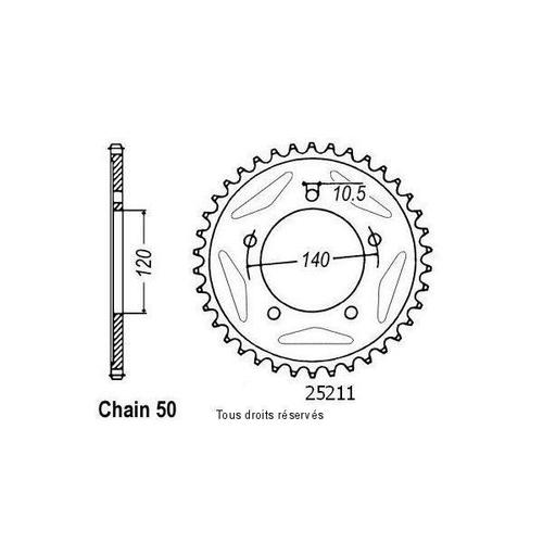 Couronne Sv 1000 N / S 03- #44 Dents 44