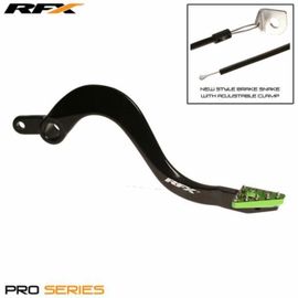 Levier De Frein Arrière Rfx Pro St (Noir/Vert) - Kawasaki Kx125