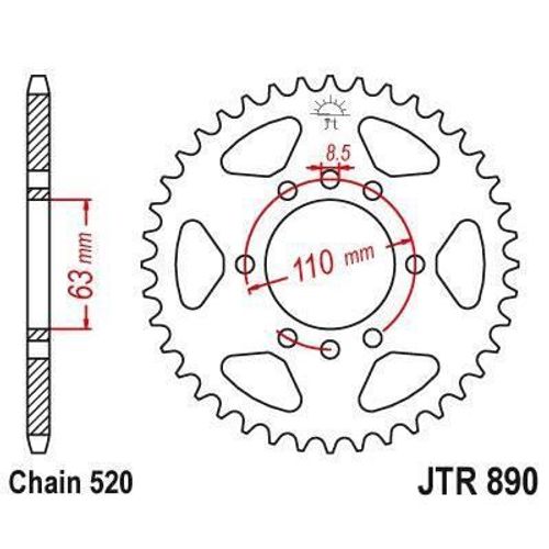 Couronne De Transmission Esjot Pour Moto Ktm 390 Duke 2013 À 2021 45 Dts P520