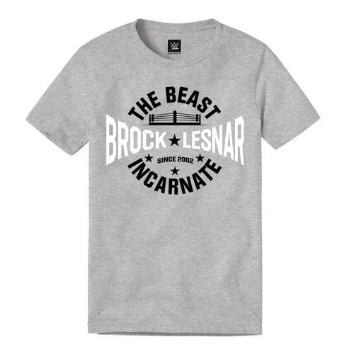 T-Shirt Wwe Brock Lesnar « The Beast Incarnate » Gris - Hommes