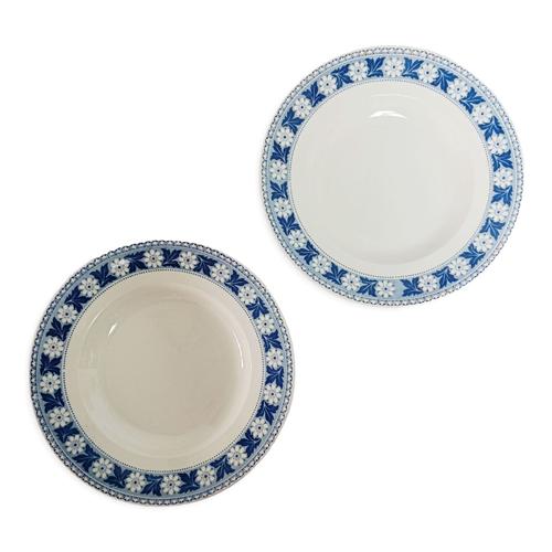 Lot De 2 Assiettes Creuses Sarreguemines Uampc Dcor Nancy Bleu