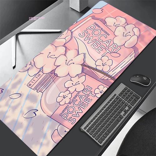 Tapis de souris de jeu grande souris tapis mignon ordinateur portable rose  lait tapis de bureau 80x30cm Kawaii ordinateur Gamer clavier tapis de  souris tapis de souris pour PC