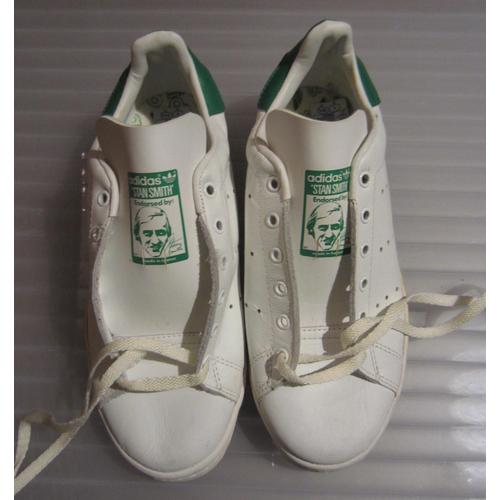 Baskets Adidas Stan Smith M20324 - Blanc / Vert Taille 39 1/3 Vintage Années 1990s