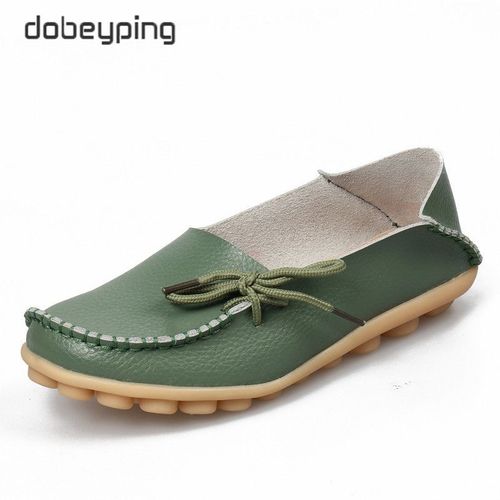 Mocassins En Cuir Véritable Pour Femmes,Chaussures Plates D'automne,À Enfiler,Avec N?Ud Papillon,Taille 35-44,2023