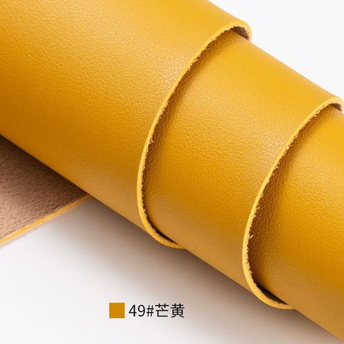 Tissu En Cuir Pu Épais,Imperméable,Portable,Motif De Mouton,Pour Canapé,Chaise,Sac,Table,Bricolage - Type [Mango Yellow 49]-50cmx138cm