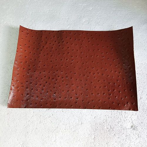 Tissu En Cuir De Vache À Couche Supérieure À Motif D'autruche,Cuir Gaufré,Tissu De Bricolage Fait Main,20*30cm - Type [T02]-20x30cm