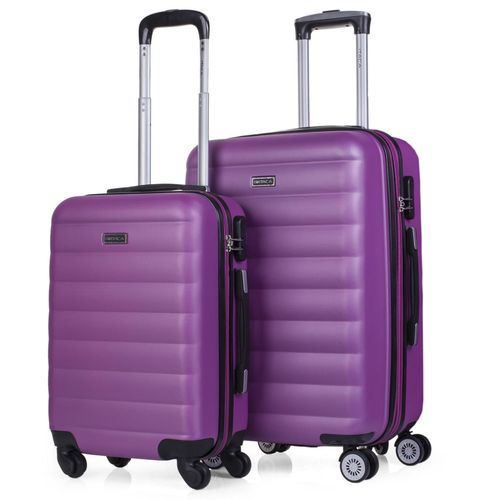 Set De 2 Valises De Voyage Rigides 4 Roues Trolley ABS. Extensibles Résistantes Et Légères. Poignée 2 Anses Et Cadenas. Petite Et Moyenne. 71215