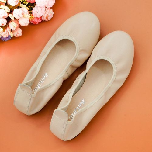 Ballerines En Cuir Véritable Pour Femmes,Confortables,Souples,À Enfiler,Grande Taille 34-43,Meilleures Ventes