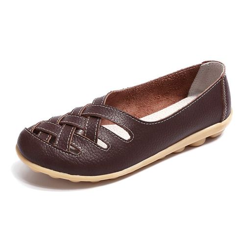 Mocassins Confortables En Cuir Group Pour Femme,Chaussures Plates,De Ballet,Grande Taille 35-44