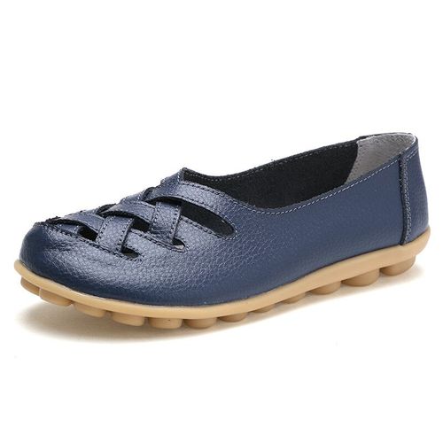 Mocassins Confortables En Cuir Group Pour Femme,Chaussures Plates,De Ballet,Grande Taille 35-44