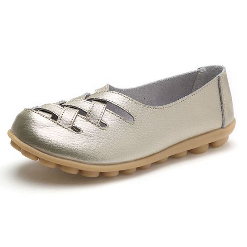 Mocassins Confortables En Cuir Group Pour Femme,Chaussures Plates,De Ballet,Grande Taille 35-44