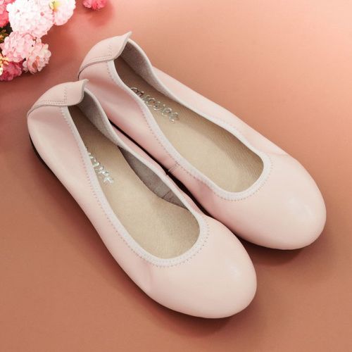 Ballerines En Cuir Véritable Pour Femmes,Confortables,Souples,À Enfiler,Grande Taille 34-43,Meilleures Ventes