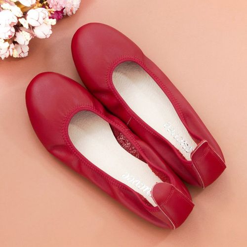 Ballerines En Cuir Véritable Pour Femmes,Confortables,Souples,À Enfiler,Grande Taille 34-43,Meilleures Ventes