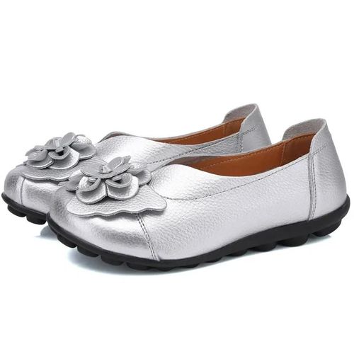 Chaussures Mocassins Plats Enfiler En Cuir Group Souple Pour Femmechaussures Avec Fleurs Pour Infirmièremèretravailmarcheconduiteété