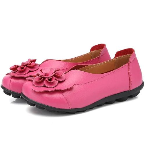 Chaussures Mocassins Plats Enfiler En Cuir Group Souple Pour Femmechaussures Avec Fleurs Pour Infirmièremèretravailmarcheconduiteété