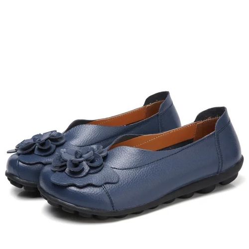 Chaussures Mocassins Plats Enfiler En Cuir Group Souple Pour Femmechaussures Avec Fleurs Pour Infirmièremèretravailmarcheconduiteété