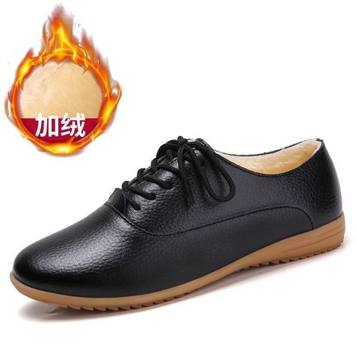 Chaussures Mocassins Lacets En Cuir Véritable Pour Femmeschaussures Oxfordballerines Platesprintempsété