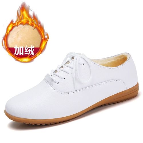 Chaussures Mocassins Lacets En Cuir Véritable Pour Femmeschaussures Oxfordballerines Platesprintempsété
