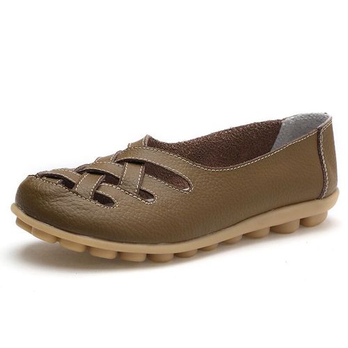 Mocassins Confortables En Cuir Group Pour Femme,Chaussures Plates,De Ballet,Grande Taille 35-44