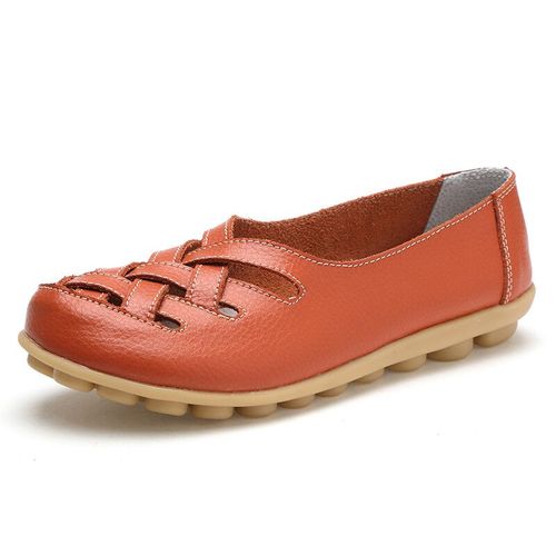 Mocassins Confortables En Cuir Group Pour Femme,Chaussures Plates,De Ballet,Grande Taille 35-44