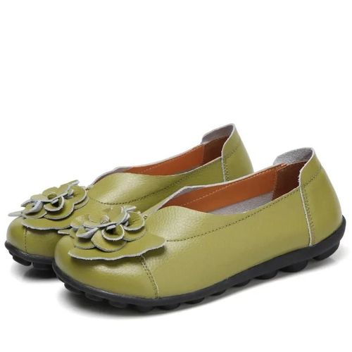 Chaussures Mocassins Plats Enfiler En Cuir Group Souple Pour Femmechaussures Avec Fleurs Pour Infirmièremèretravailmarcheconduiteété