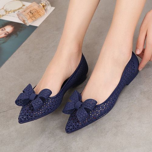 Chaussures Mocassins Bout Pointu Pour Femmeschaussures D'été Ajouréplatesgeléen?ud Papillonrespirantescoussin Argentémarron Foncéchaussures Trous Clairs
