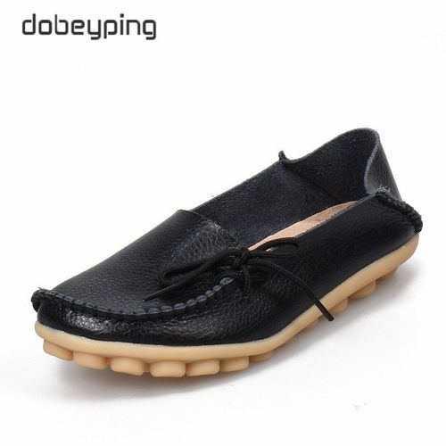 Mocassins En Cuir Véritable Pour Femmes,Chaussures Plates D'automne,À Enfiler,Avec N?Ud Papillon,Taille 35-44,2023