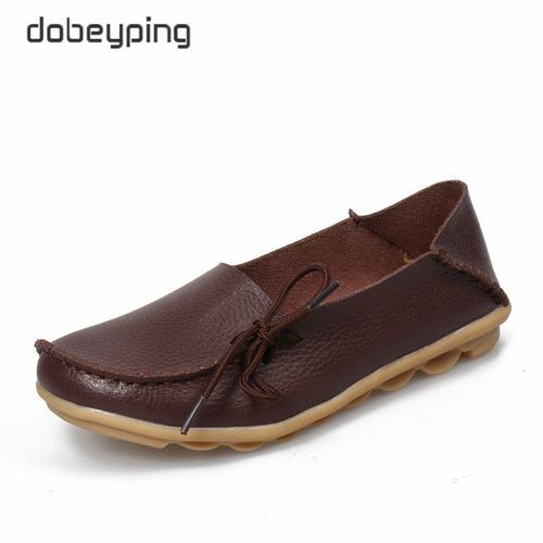 Mocassins En Cuir Véritable Pour Femmes,Chaussures Plates D'automne,À Enfiler,Avec N?Ud Papillon,Taille 35-44,2023