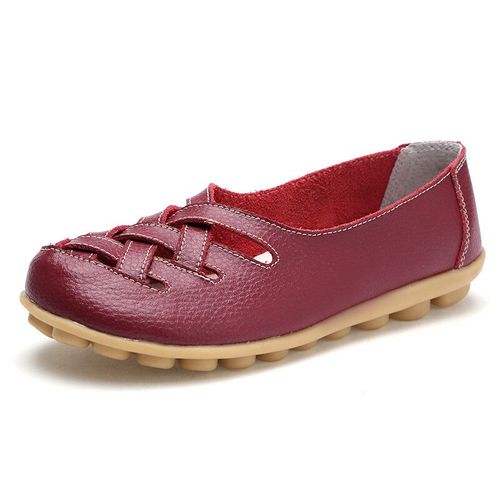 Mocassins Confortables En Cuir Group Pour Femme,Chaussures Plates,De Ballet,Grande Taille 35-44